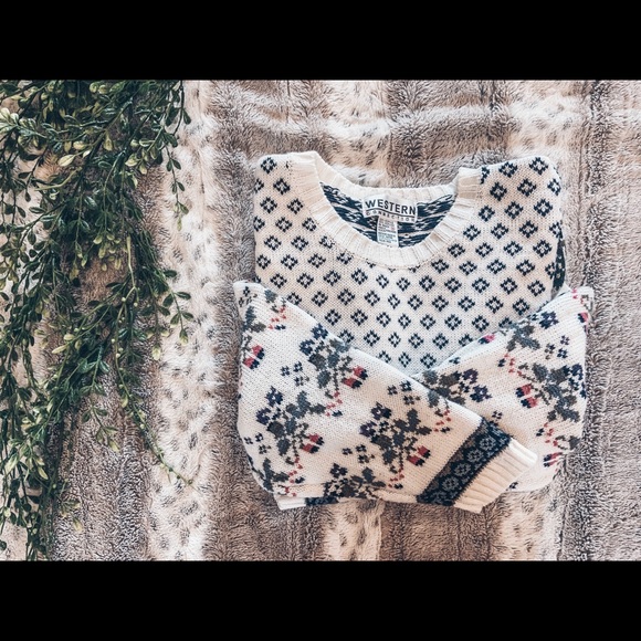 Western Connection Vintage Knit Christmas Sweater - Picture 6 of 6